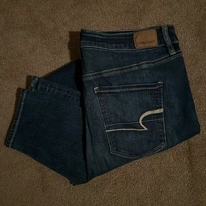 AMERICAN EAGLE JEANS. Gently worn. Dark wash color.